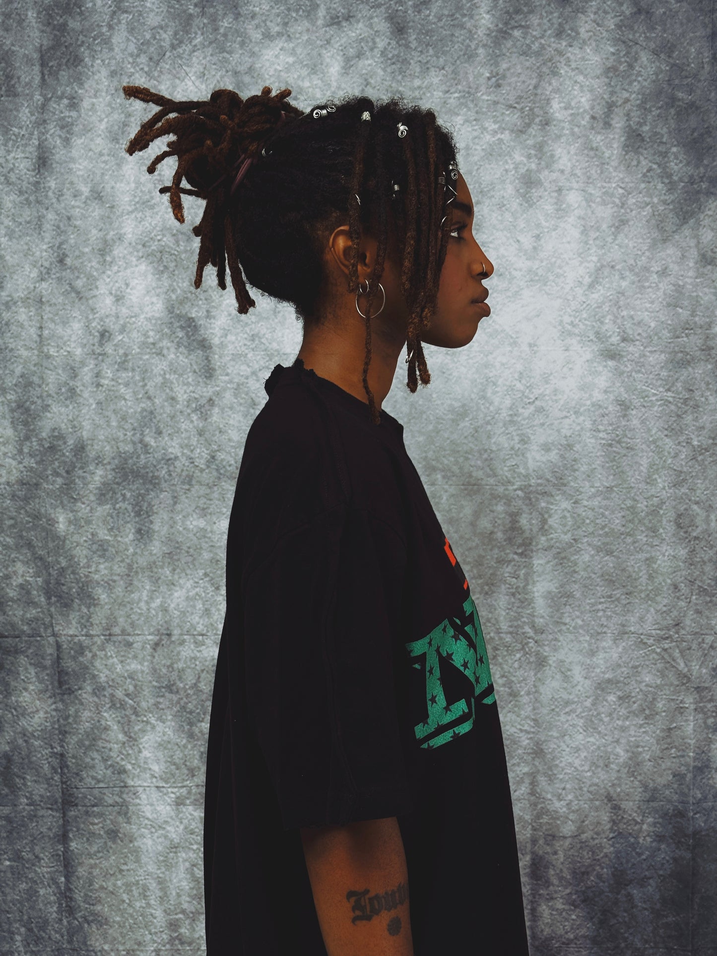 NTBS BLACK TEE PANAFRICAN