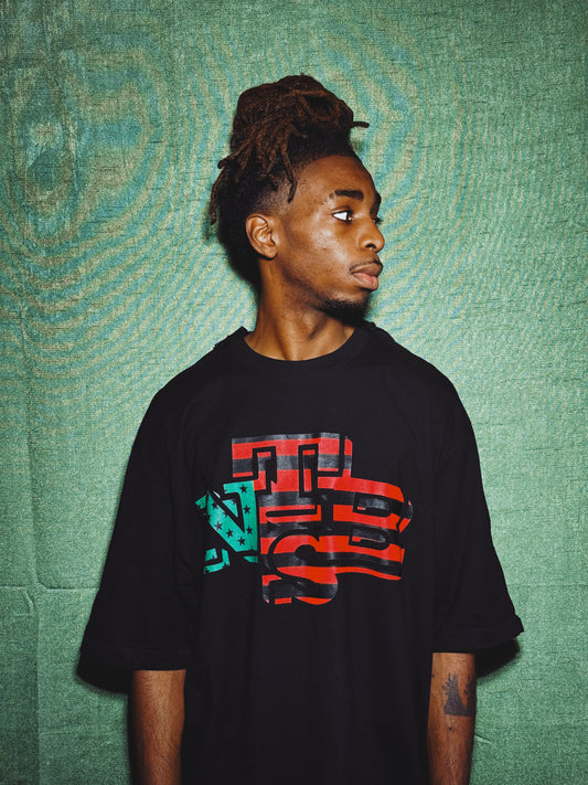 NTBS BLACK TEE PANAFRICAN